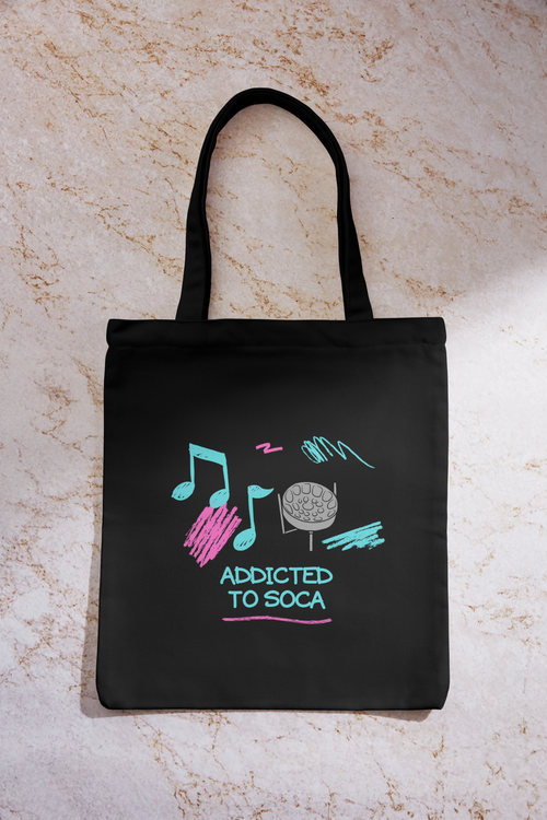 Addicted To Soca black tote bag